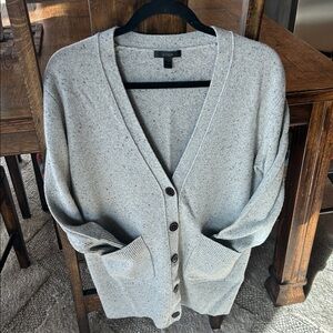 J. Crew Light Gray Cardigan Sweater